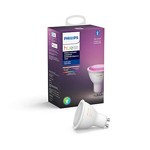 Philips Hue 542332 Hue GU10 Bulb Smart Bulb, Single Pack, White and Color Ambiance