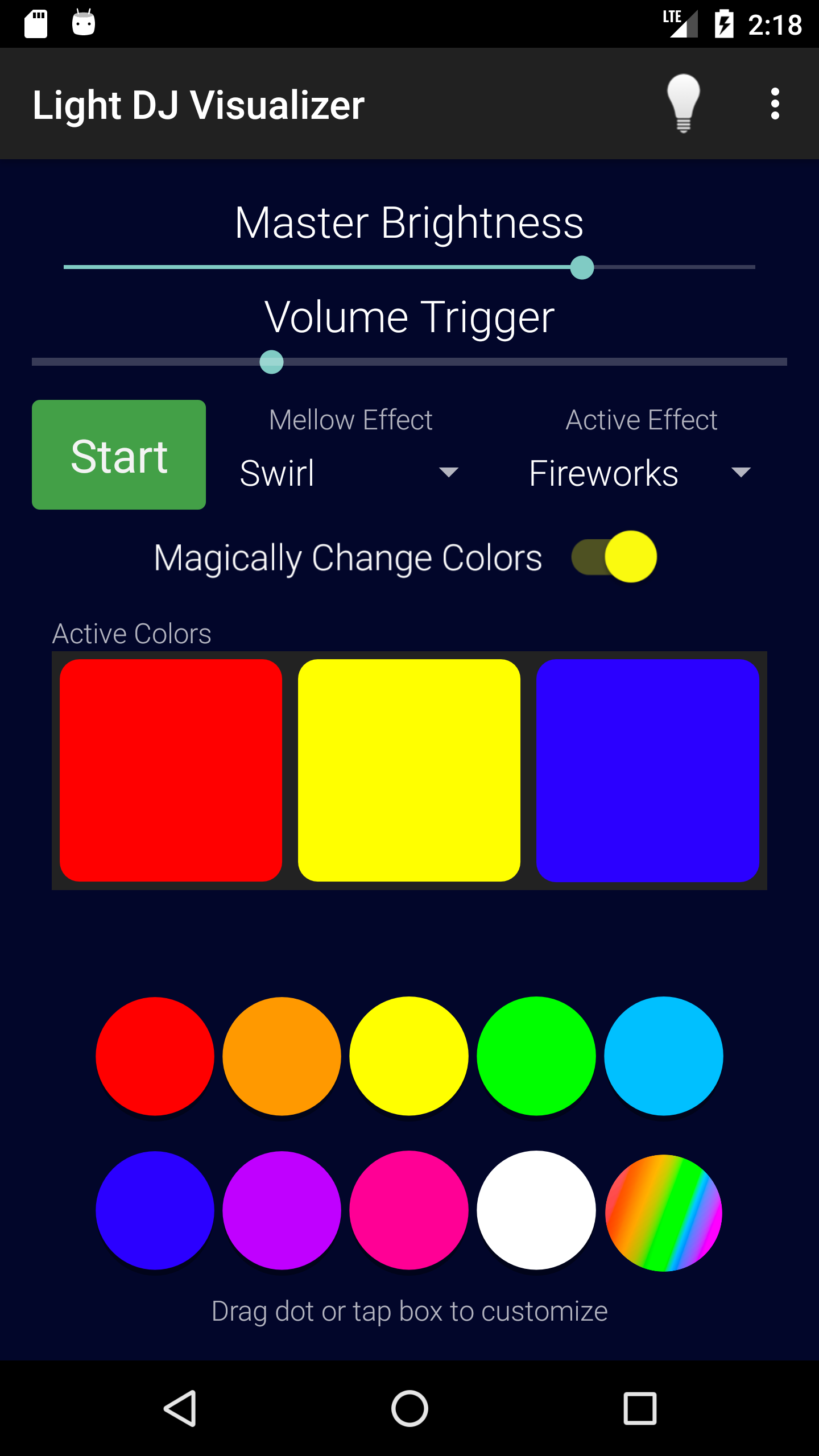 Light DJ for Android music visualizer