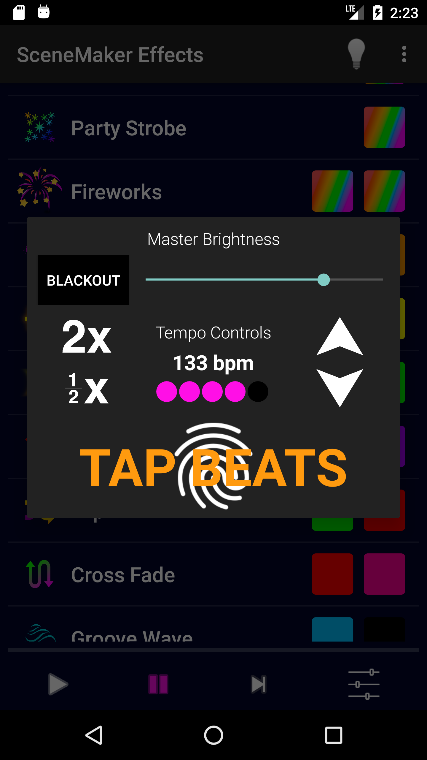 Android SceneMaker controls